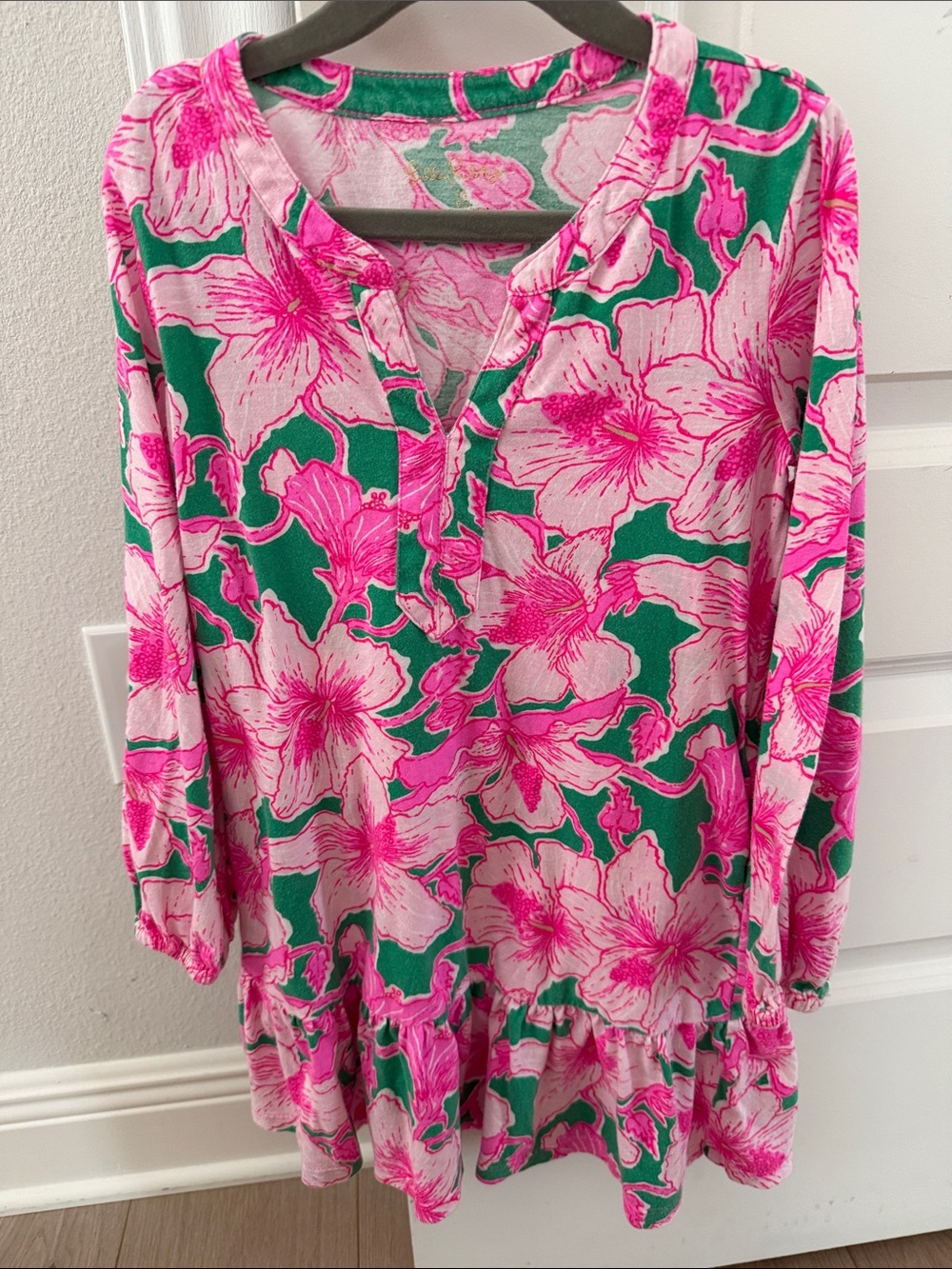 Lilly Pulitzer Pink & Green Floral Dress